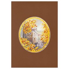 101/БП Наборы для вышивания с бисером и паспарту Матренин посад На бульваре, 20,5*30,5 см