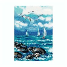 1308 Набор для вышивания ОВЕН О, море, море.22*32см
