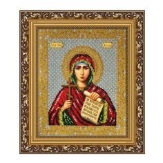 Б1007 Набор для вышивания бисером Паутинка Св. Муч. Наталия, 20*25 см