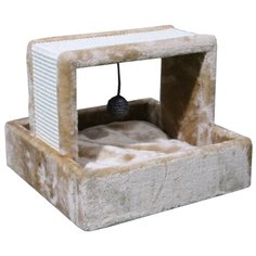 Когтеточка-лежак 40х40х23 см, бежевый Pet Choice