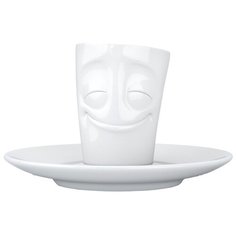 Кофейная чашка с блюдцем Tassen Cheery 80 мл белая (T02.12.01)