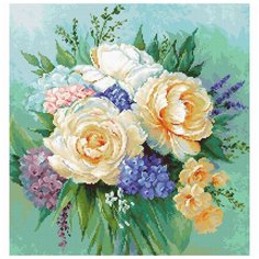 B2370 Набор для вышивания Цветочный букет 32*33,5см, Luca-S