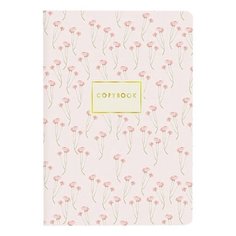 Тетрадь ЕВРО А5 40 л. BRUNO VISCONTI сшивка, клетка, Soft Touch, бежевая бумага 70 г/м2, "МАКИ НА БЕЛОМ", 7-40-001/36 - 5 шт.