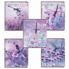 Тетрадь Альт 48 листов, клетка, иридиум, Лавандовое настроение (7-48-598)