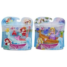 Кукла Hasbro Disney Princess маленькая с лодкой 2 вида (Ариэль, Рапунцель)