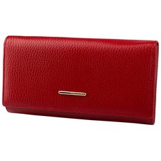 Портмоне с рамочным замком XL Dimanche "Nice" алый 410, натуральная кожа