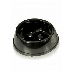 Миска для животных меламиновая DUVO+ "Глосси", чёрная, 19см/1400мл (Бельгия)