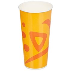 Стакан одноразовый бумажный однослойный d-90мм 500мл Whizz 50 штук в упаковке Huhtamaki