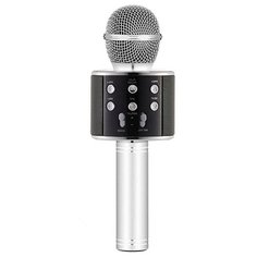 Беспроводной караоке-микрофон WS-858 (темное серебро) Belsis