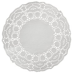 Салфетки бумажные ажурная Д16см, 1 слой, белая 100 шт/уп, 2 уп Vitto