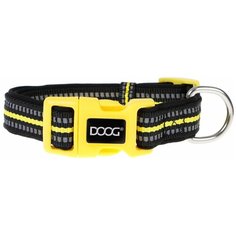 Ошейник для собак DOOG "NEON BOLT", чёрно-желтый, L, 32-46см (Австралия)