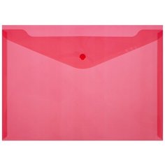 Папка-конверт на кнопке КНК 180 красный прз. 10шт/уп Attache