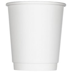 Стакан одноразовый бумажный 2-сл. d-80мм 250мл белый, КОМУС (25 штук в упаковке)