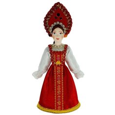 Кукла коллекционная Потешного промысла в девичьем праздничном костюме. Потешный промысел