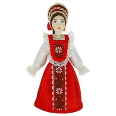 Кукла коллекционная Потешного промысла в традиционном девичьем костюме. Потешный промысел