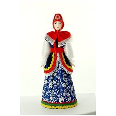 Кукла фарфоровая в казачьем национальном костюме "Казачка" (стилизация). Народы России. Казаки Потешный промысел