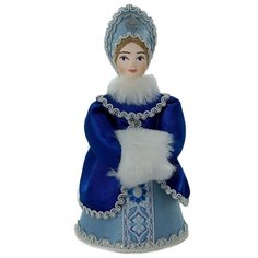 Кукла коллекционная фарфоровая Боярышня в русской зимней одежде. Потешный промысел