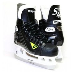 Коньки хоккейные GRAF Supra 451 Cobra NT-3000 SR взрослые(7,0 SR / D черный, стакан белый/7,0)