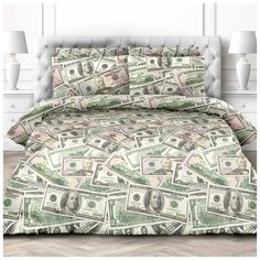 Постельное белье евростандарт Anwell Доллары, перкаль
