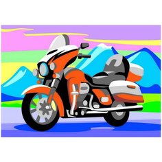 Набор для творчества LORI Картина по номерам для малышей Байк