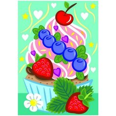 Набор для творчества LORI Картина по номерам для малышей Ягодный кексик