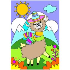 Набор для творчества LORI Картина по номерам для малышей Прелестная альпака