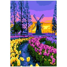 Набор для творчества LORI Картина по номерам "Долина тюльпанов"