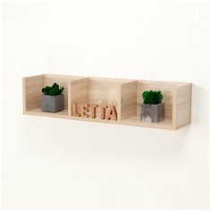 Полка навесная книжная Лайт Дуб сонома 786х180х180 Letta