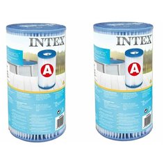 Картридж сменный 29000 тип А для фильтр-насосов 28604, 28638, 28636. INTEX, 11х20см. Комплект из 2 шт.