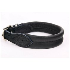 Ошейник для собак ZOOLESZCZ "Soft", черный, 45х2.5см