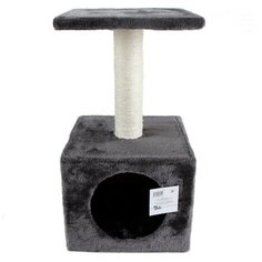 Когтеточка-домик 30х30х57 см, темно-серый Pet Choice