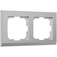W0021806/ Werkel Рамка на 2 поста Stark (серебряный) Веркель