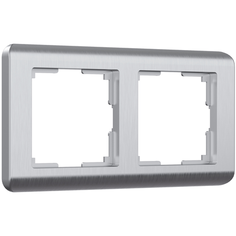 W0022106/ Werkel Рамка на 2 поста Stream (серебряный) Веркель