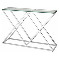 Консоль стул груп инсигния 115*30, прозрачное стекло, сталь Stool Group