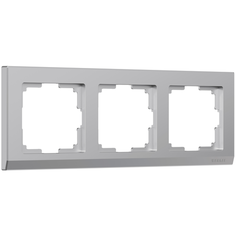 W0031806/ Werkel Рамка на 3 поста Stark (серебряный) Веркель