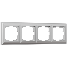 W0042206/ Werkel Рамка на 4 поста Fiore (серебряный) Веркель