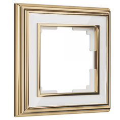 W0011329/ Werkel Рамка на 1 пост Palacio (золото/белый) Веркель