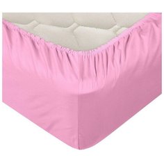 Простыня 180х200 на резинке сатин Сиреневый АртДизайн