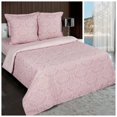Постельное белье Евро стандарт поплин Византия розовая Артпостель