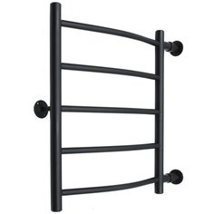 Полотенцесушитель водяной ARIANO Флоренция 60х53 боковое подключение черный матовый, 5 перекладин, американки прямые 1x1 в комплекте