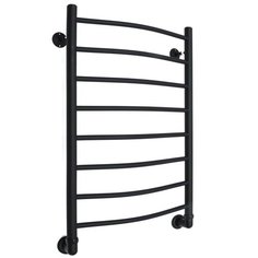 Полотенцесушитель водяной ARIANO Флоренция 80х53 черный матовый, 8 перекладин, американки угловые 1x1 в комплекте