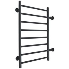 Полотенцесушитель водяной ARIANO Версаль 80х53 боковое подключение черный матовый, 8 перемычек, американки прямые 1x1 в комплекте