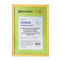 Рамка 21х30 см, пластик, багет 12 мм, BRAUBERG "HIT2", золото, стекло, 390945 - 2 шт.