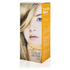 Welcos стойкая крем-краска для волос Fruits Wax Pearl Hair Color, 00 natural bleach