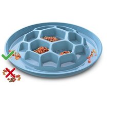 Миска Lilli Pet Art style II для медленного кормления, 32*32*6 см, голубая