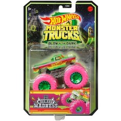Монстр-трак Hot Wheels Monster Trucks Midwest Madness (HCB50/HCB54), 6.3 см, розовый/зеленый