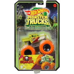Монстр-трак Hot Wheels Monster Trucks Bone Shaker (HCB50/HCB55), 6.3 см, оранжевый/желтый