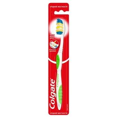 Зубная щетка Colgate Классика Здоровья многофункциональная, средней жесткости, зеленый
