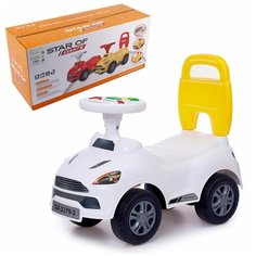 Каталка-толокар машинка детская, со звуком, белая, YS161216 Best Like