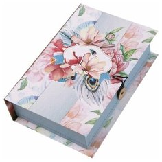 Коробка подарочная ЦВЕТЫ И ПАВЛИНЬИ ПЕРЬЯ Феникс Present